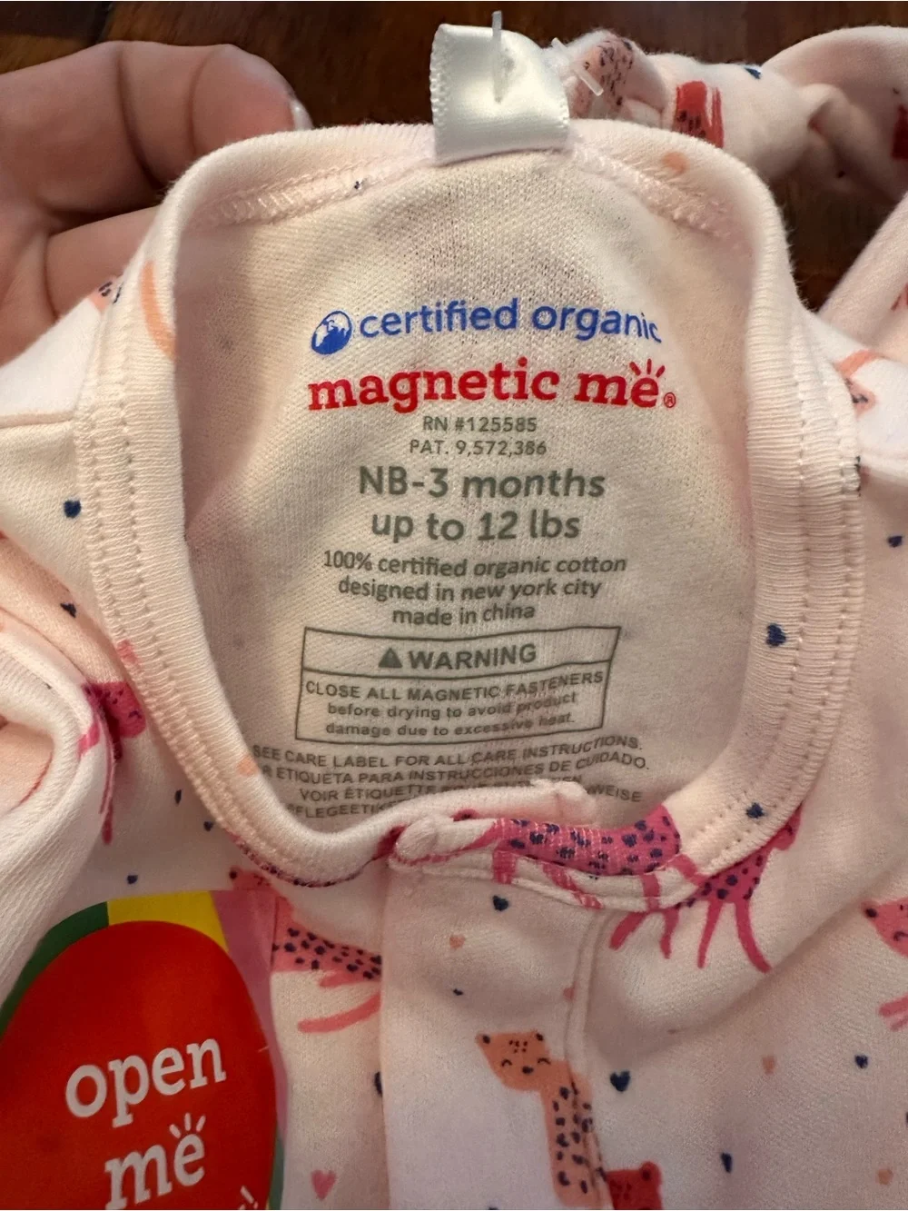 Magnetic Me Pink Animal Print Sleep Gown with Knot Hat